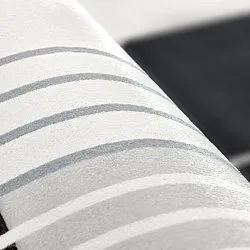 Koberec Wilton - Delft (biely/sivý/čierny)