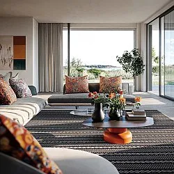 Koberec pre interiér a exteriér - Geiranger (čierny)