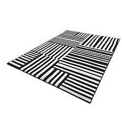 Koberec Wilton - Joma (čierny/biely)