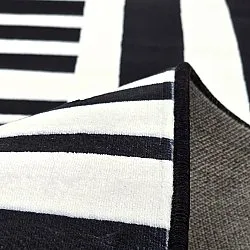 Koberec Wilton - Joma (čierny/biely)