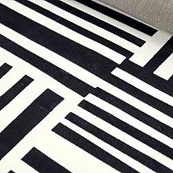 Koberec Wilton - Joma (čierny/biely)