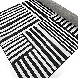 Koberec Wilton - Joma (čierny/biely)