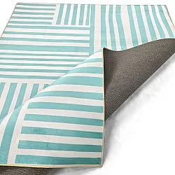 Koberec Wilton - Joma (tyrkysová/biela)