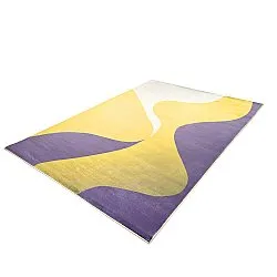 Koberec Wilton - Leiden (žltý/fialový)