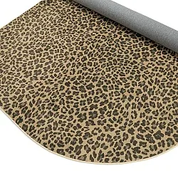 Polooválny koberec WiltonLeopard (hnedý)