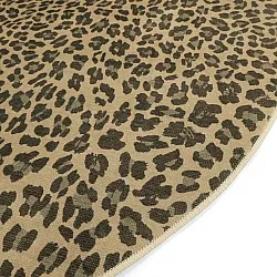 Polooválny koberec WiltonLeopard (hnedý)