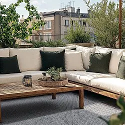 Koberec na vnútorné a vonkajšie použitie - Monsaraz (čierny)
