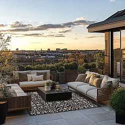 Koberec na interiér a exteriér - Brussels Ocean (čierny)