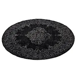 Kruhový koberec - Peking (čierny)