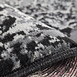 Kruhový koberec - Peking (čierny)