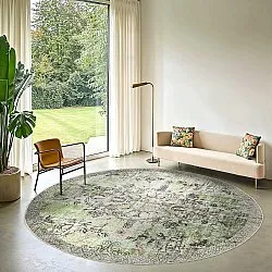 Kruhový koberec - Rosalie (zelený)