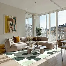 Koberec Wilton - Sapa (zelený/sivý)