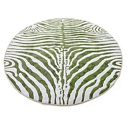 Kruhový koberec - Zebra (zelený)