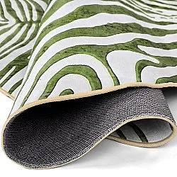 Kruhový koberec - Zebra (zelený)