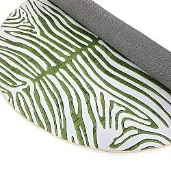 Kruhový koberec - Zebra (zelený)