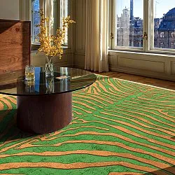 Koberec Wilton - Zebra (zeleno-oranžový)