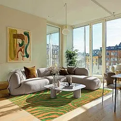 Koberec Wilton - Zebra (zeleno-oranžový)