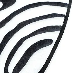 Polooválny koberec Wilton - Zebra (čierna/biela)