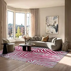 Koberec Wilton - Zebra (ružový)