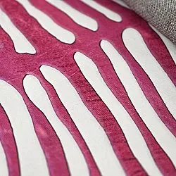 Kruhový koberec - Zebra (ružová)