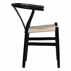 Stol - Alta (svart/beige) - 2 st