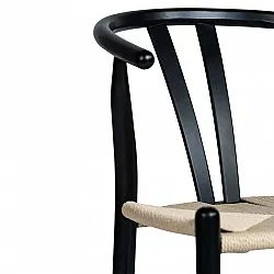 Stol - Alta (svart/beige) - 2 st