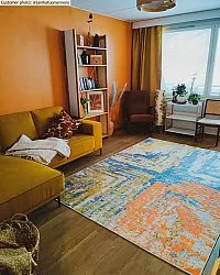 Koberec Wilton - Tizzano (oranžový/multicolor)