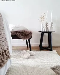 Vlnený koberec - Coastal (biely)