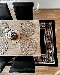 Koberec Wilton - Tilos (čierny/zlatý)