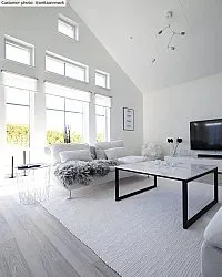 Koberec z kusov - Silje (biela)