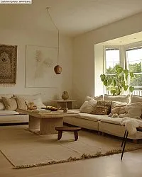 Vlnený koberec - Layton (béžový)