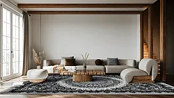 Koberec Wilton - Yelda (čierny/multikolórový)