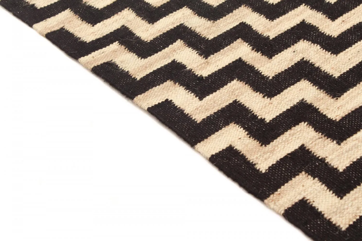 Jutový koberec - Cabana (béžový/čierny)