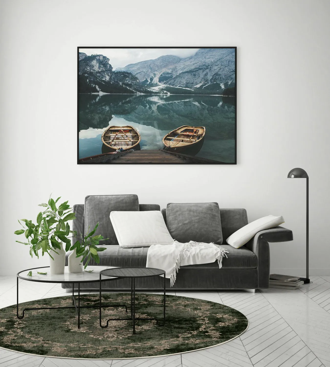 Kruhový koberec - Taknis (tmavozelený)