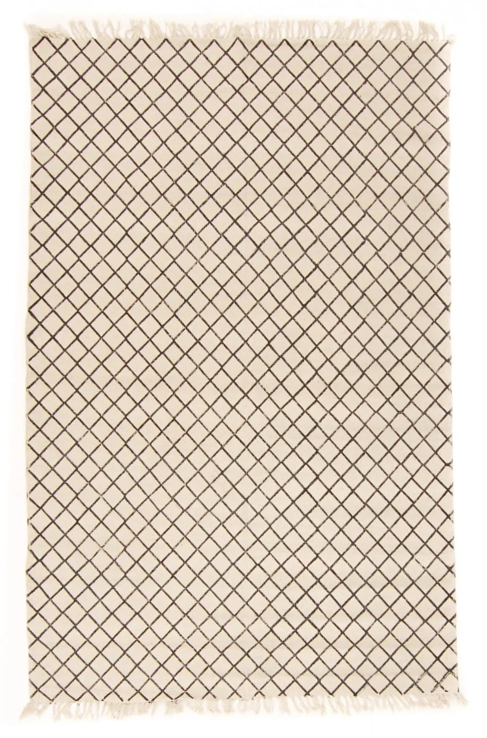 Koberec z kusov - Agadir (čierna/biela)