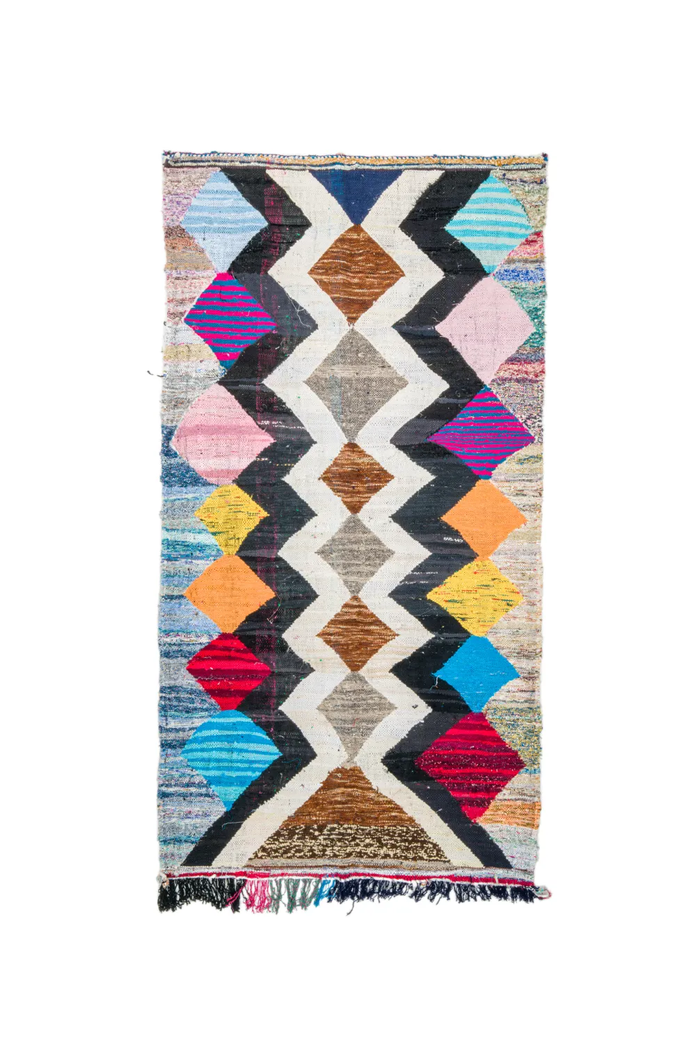Koberec Berbere Marocký Boucherouite 140 x 270 cm