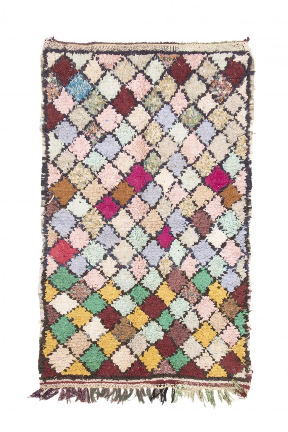 Marockansk Boucherouite-matta 195 x 120 cm