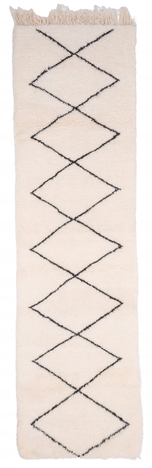 Kelimmatta Marockansk Beni Ourain 300 x 80 cm