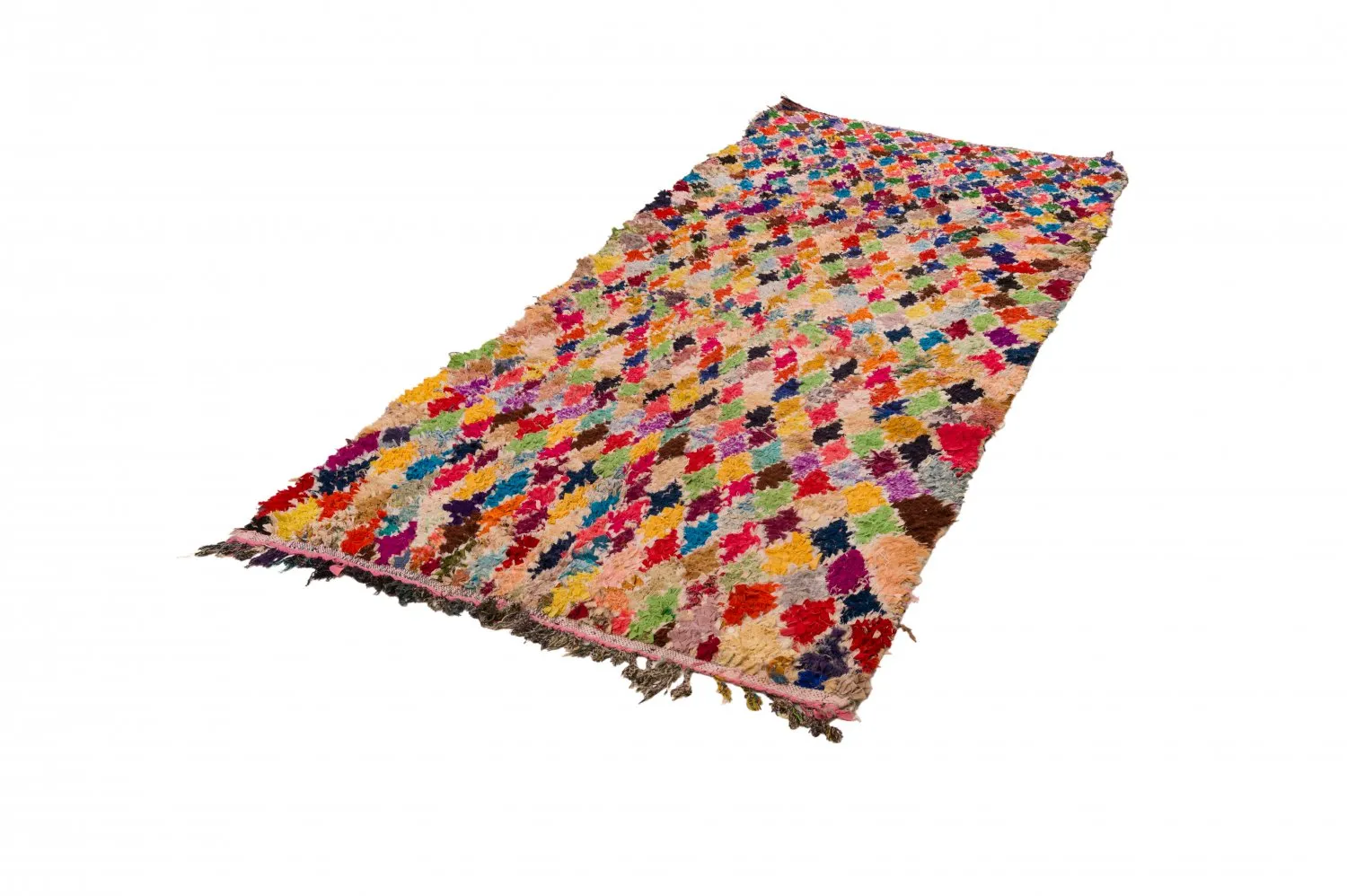 Marocký berberský koberec Boucherouite 120 x 335 cm