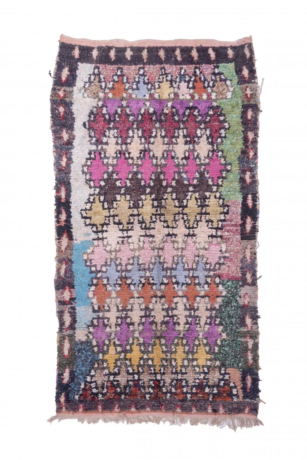 Marockansk Boucherouite-matta 270 x 145 cm