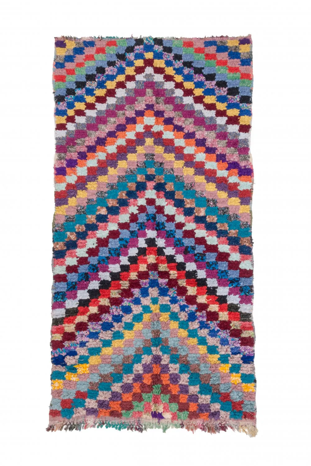 Marockansk Boucherouite-matta 245 x 125 cm