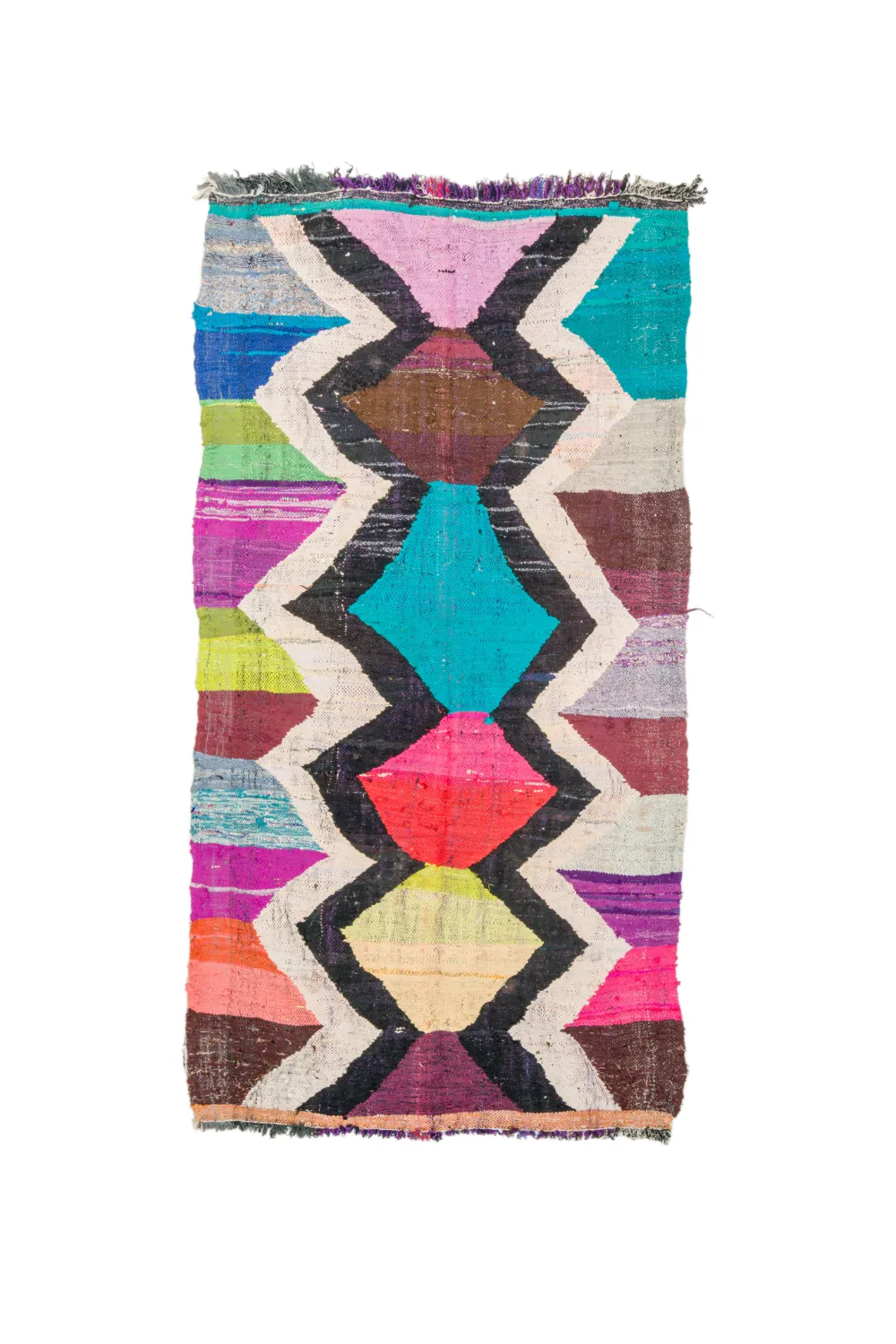 Koberec Berbere Marocký Boucherouite 135 x 245 cm