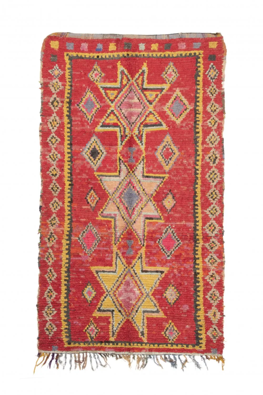 Marockansk Boucherouite-matta 250 x 145 cm