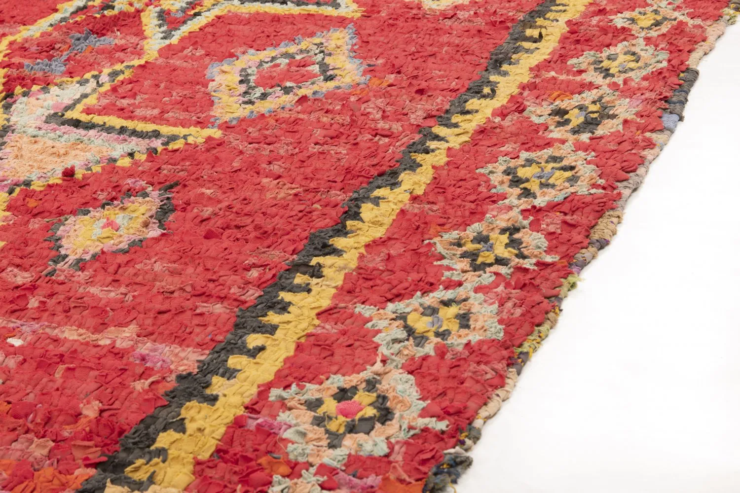 Marockansk Boucherouite-matta 250 x 145 cm