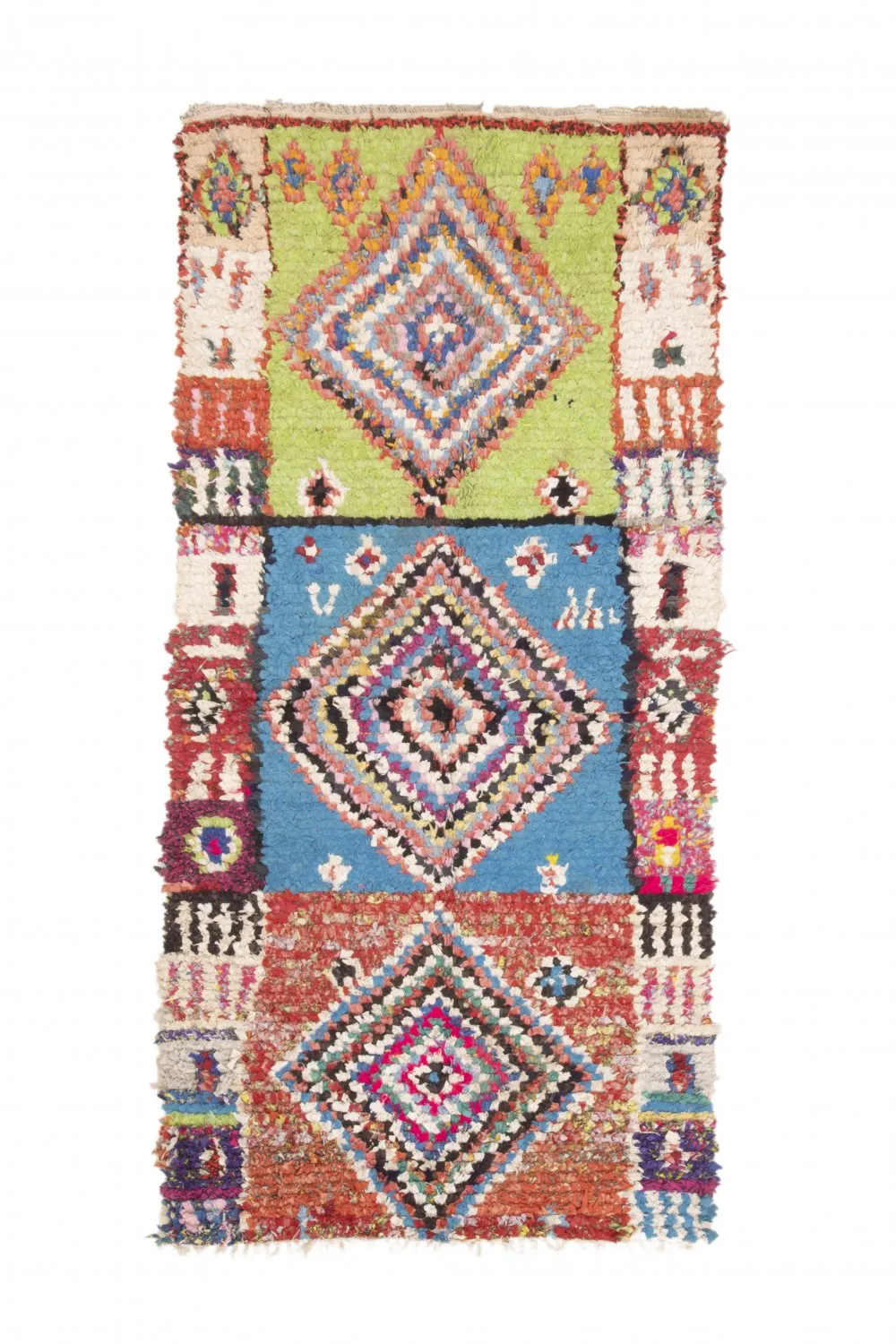 Marockansk Boucherouite-matta 205 x 100 cm