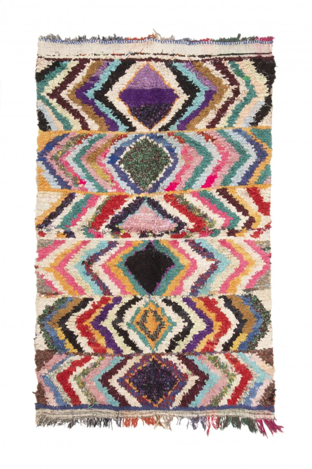 Marockansk Boucherouite-matta 235 x 145 cm