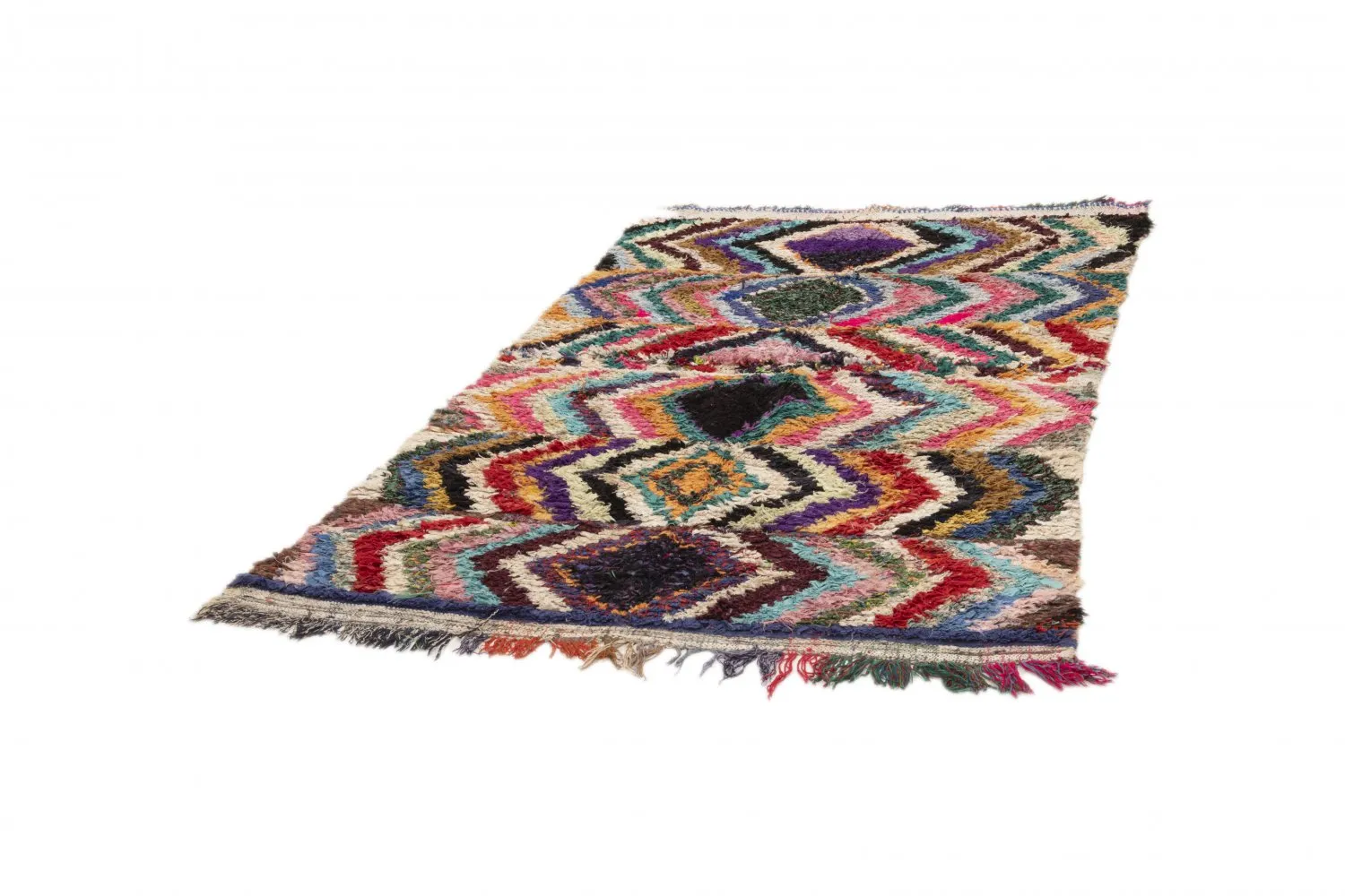 Marockansk Boucherouite-matta 235 x 145 cm
