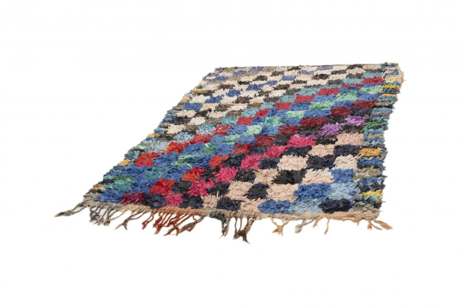 Marockansk Boucherouite-matta 225 x 155 cm