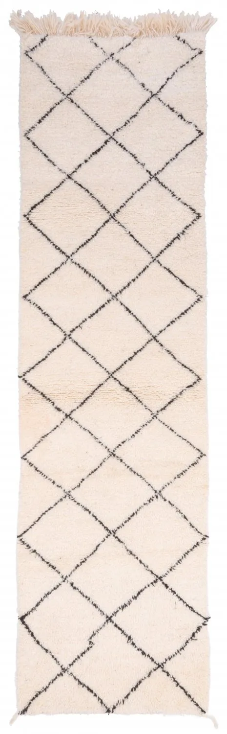 Kelimmatta Marockansk Beni Ourain 305 x 85 cm