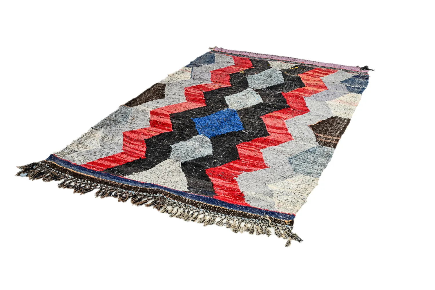 Koberec Berbere Marocký Boucherouite 135 x 225 cm